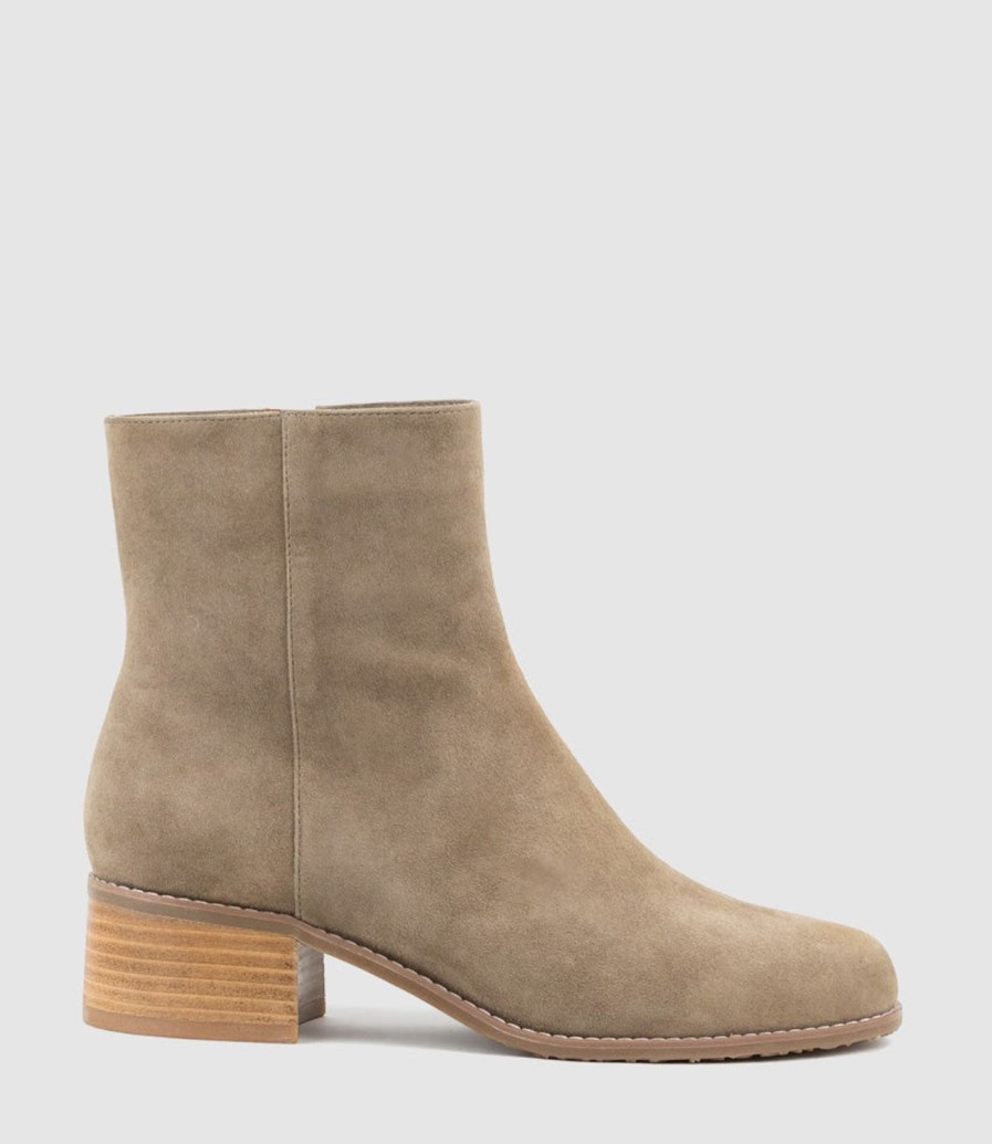 Edward Meller Weston40 Ankle Boot With Zip In Latte Suede Best