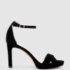 Edward Meller Santo90 Asymmetrical Platform Sandal In Black Suede New