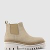 Edward Meller Yael Lug Sole Boot In Sand Suede Wholesale