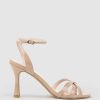 Edward Meller Saige85 Strappy Sandal In Nude High Shine Wholesale