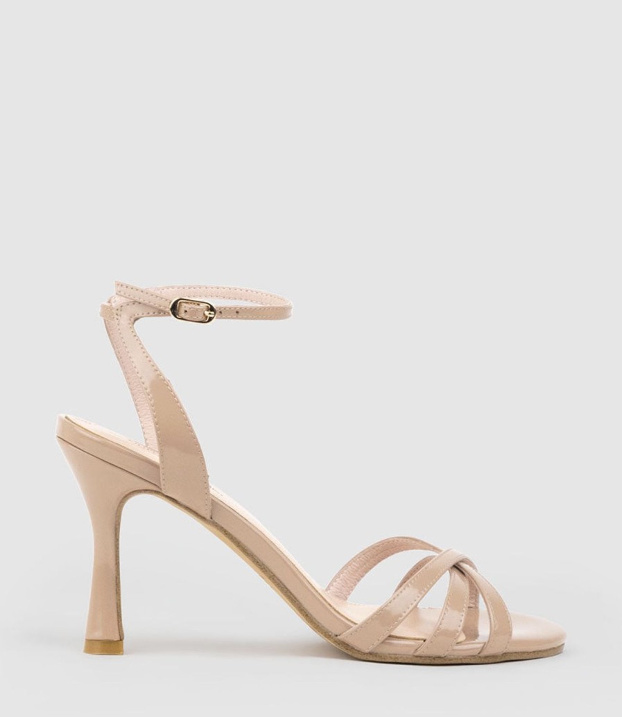 Edward Meller Saige85 Strappy Sandal In Nude High Shine Wholesale