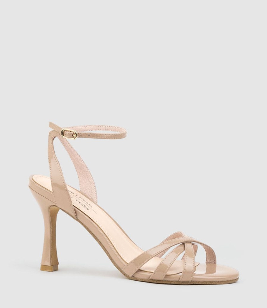 Edward Meller Saige85 Strappy Sandal In Nude High Shine Wholesale