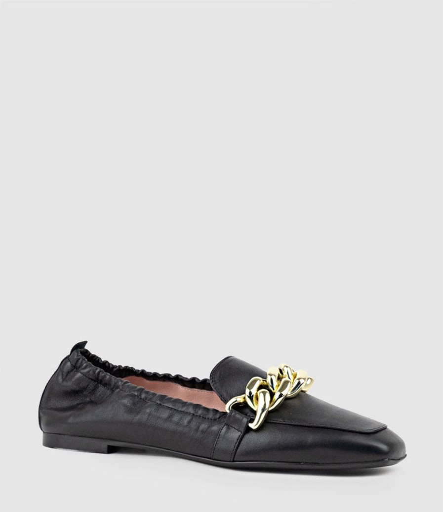 Edward Meller Giani Loafer With Chain In Black Online