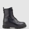 Edward Meller Brendan Combat Boot In Black New