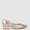 Edward Meller Audrey35 Low Block Heel Pump In Rosegold Wholesale