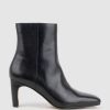 Edward Meller Zuno70 Square Toe Ankle Boot In Black Calf Online