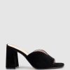 Edward Meller Kathy85 V Throat Slide In Black Suede Best