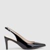 Edward Meller Diana75 Slingback Pump In Black Patent Wholesale