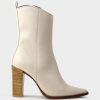 Edward Meller Xena Western Ankle Boot In Ivory Wholesale