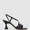 Edward Meller Sedai70 Strappy Sandal In Black Snake Wholesale