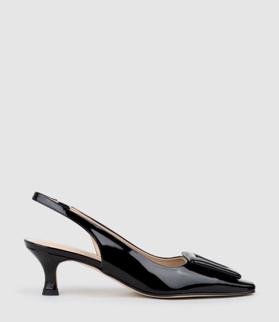 Edward Meller Damini60 Slingback Pump In Black Patent Best