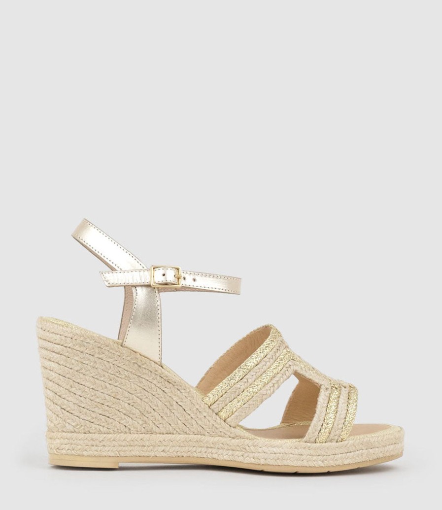 Edward Meller Motif Geometric Weave High Espadrille In Gold Online