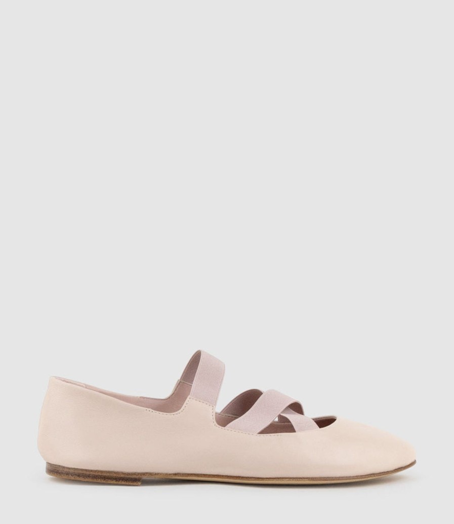 Edward Meller Emaline Crossover Elastic Ballet In Nude Wholesale