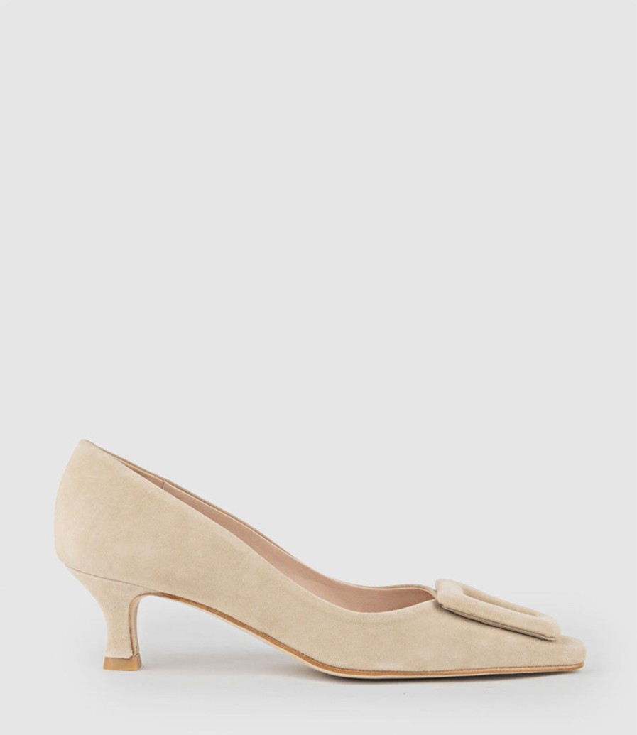 Edward Meller Astra60 Pump With Trim In Camel Suede Online