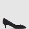 Edward Meller Astra60 Pump With Trim In Black Suede Wholesale