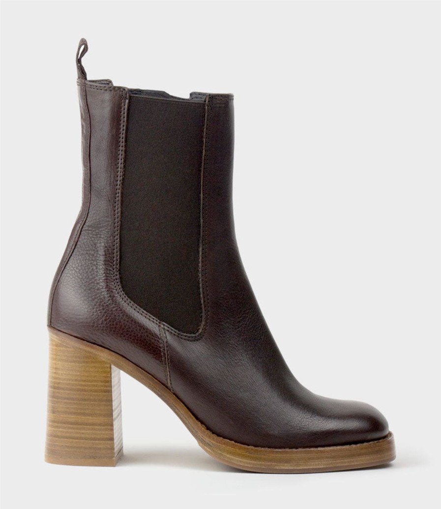 Edward Meller Zurra Block Heel Chukka Boot In Brown Best