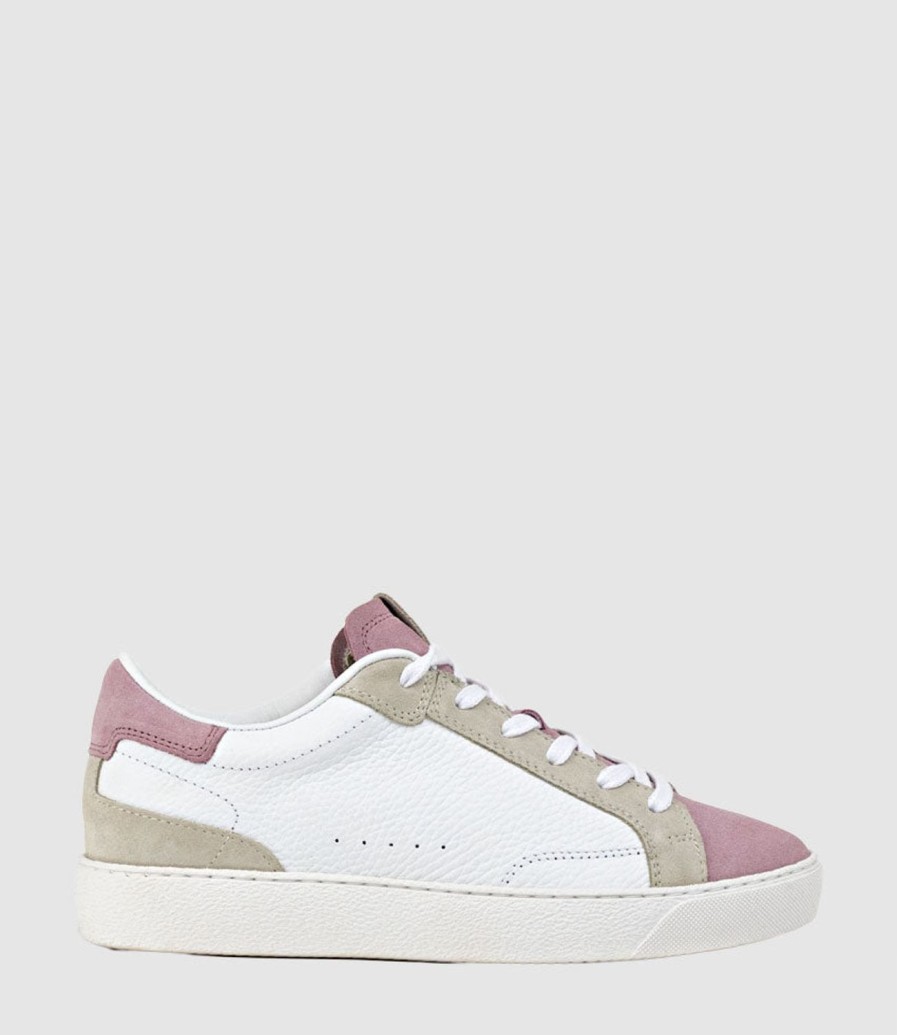 Edward Meller Josette Sneaker With Accents In Pink Combo Wholesale