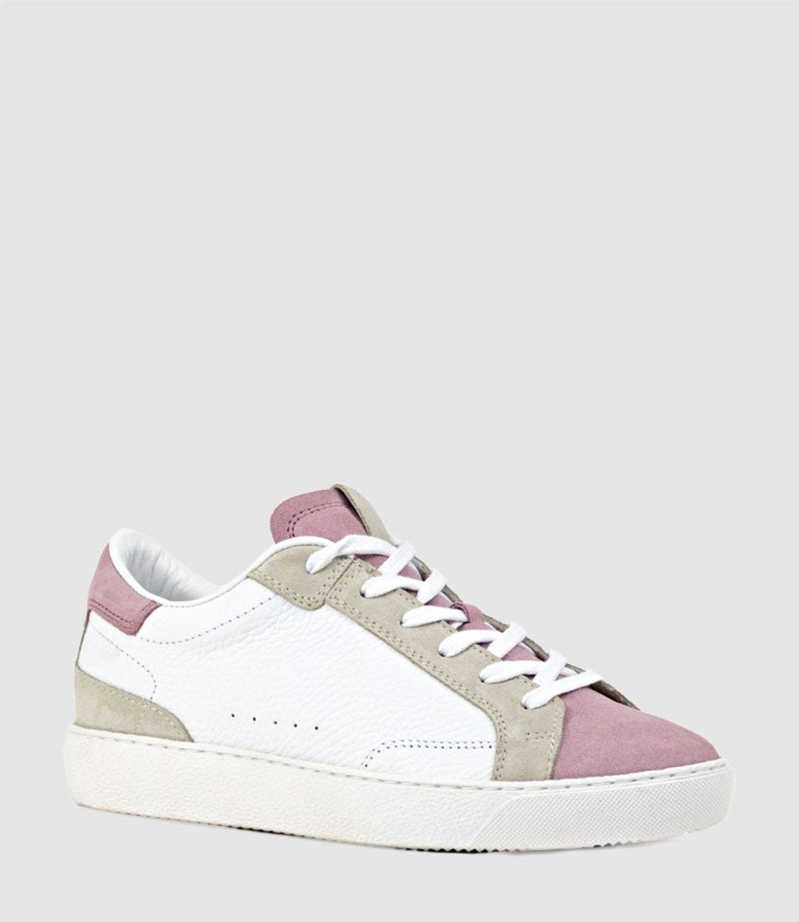 Edward Meller Josette Sneaker With Accents In Pink Combo Wholesale