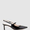 Edward Meller Dove55 Slingback With Strap In Black Patent Best