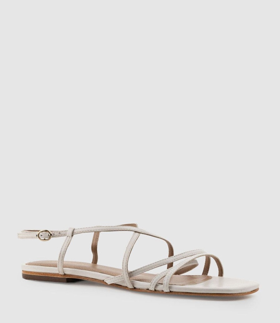 Edward Meller Serville Strappy Sandal In Offwhite Best