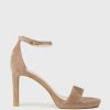 Edward Meller Sylvia90 Platform Sandal In Nude Suede Wholesale