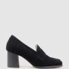 Edward Meller Hazel65 Albert Throat Pump In Black Suede Online