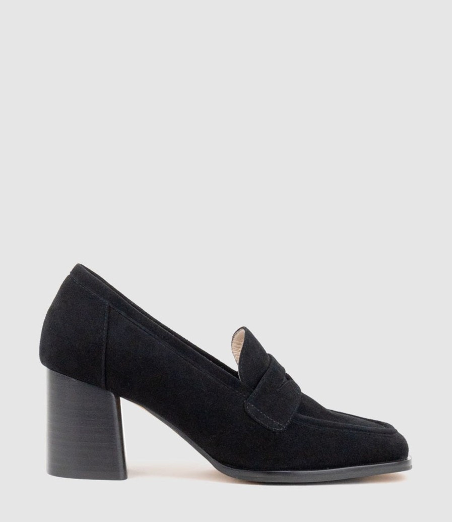 Edward Meller Hazel65 Albert Throat Pump In Black Suede Online