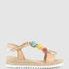 Edward Meller Madia Bauble T Bar Espadrille In Desert Best