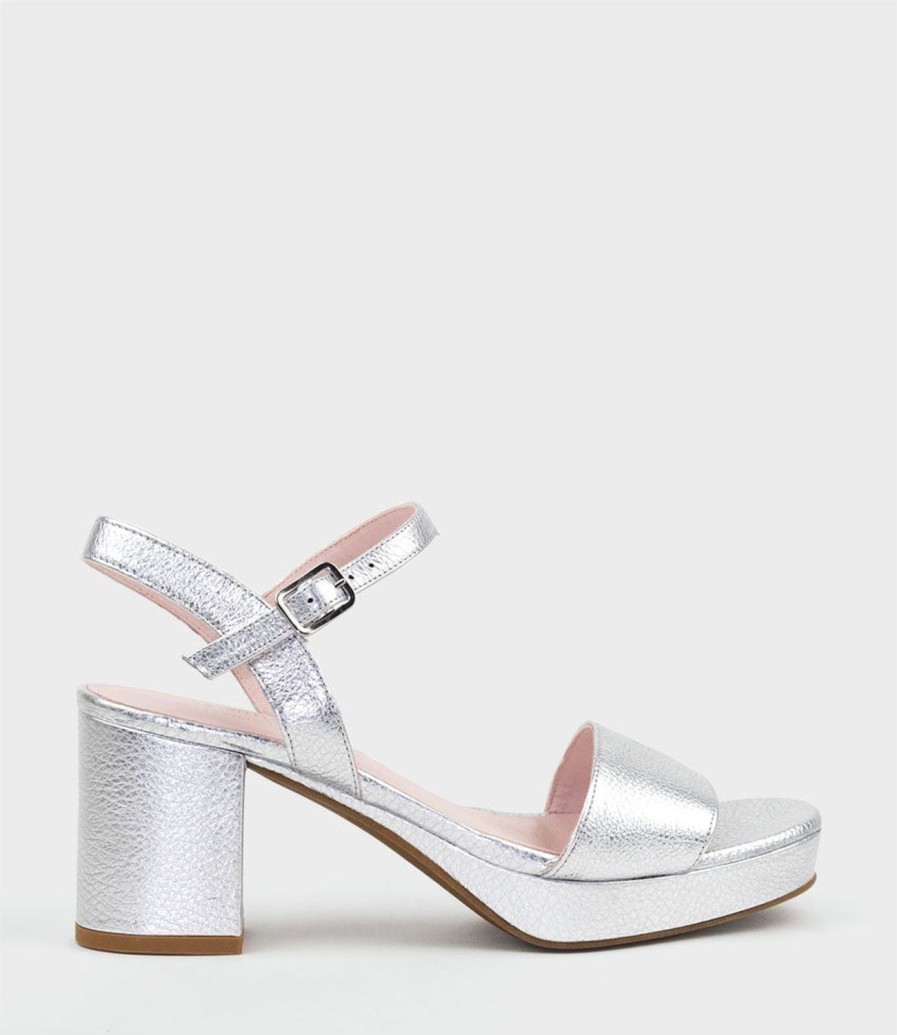 Edward Meller Sylas75 Platform Sandal In Silver Online