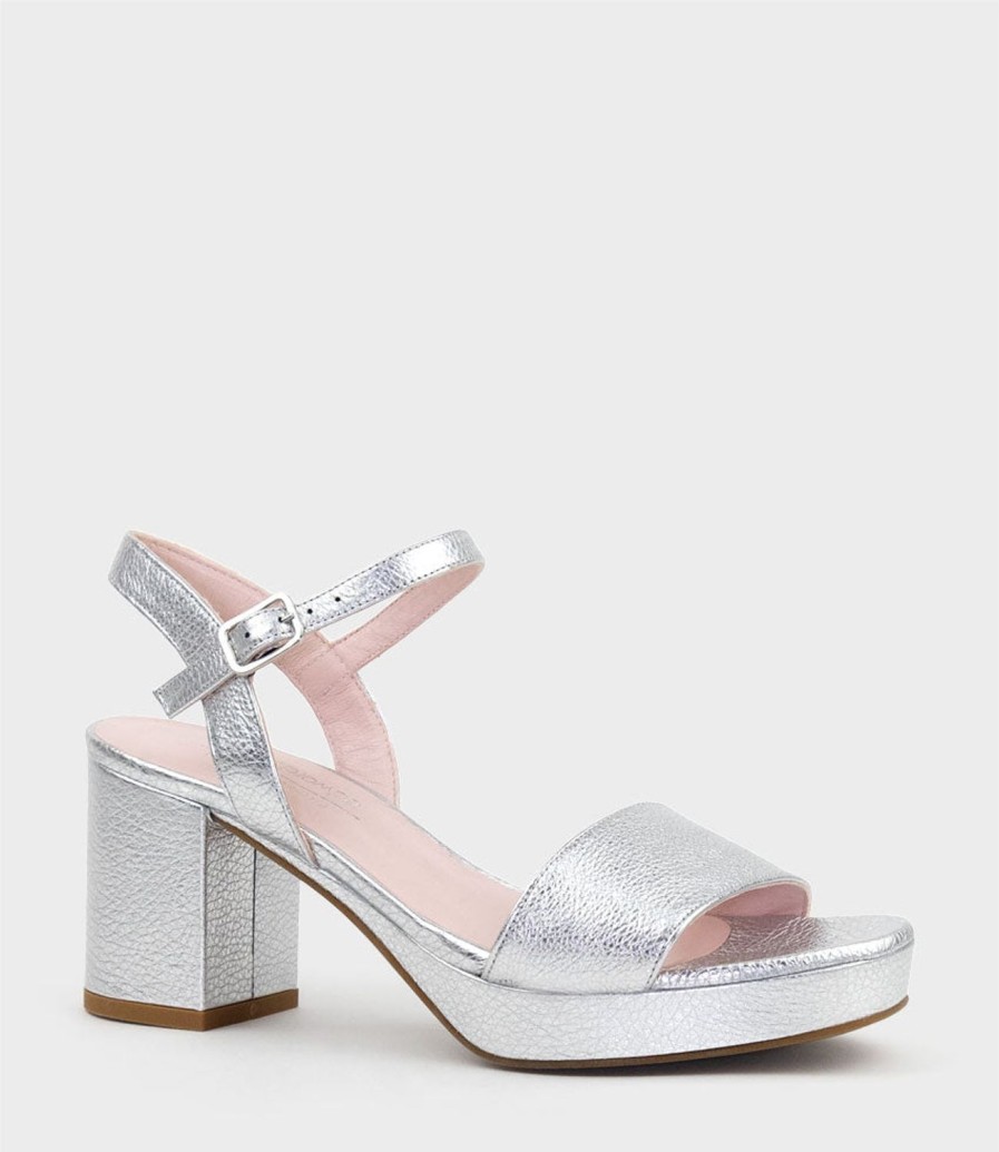 Edward Meller Sylas75 Platform Sandal In Silver Online