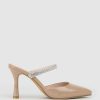 Edward Meller Alexa85 Closed Toe Slide With Diamante Band In Nude Patent Online