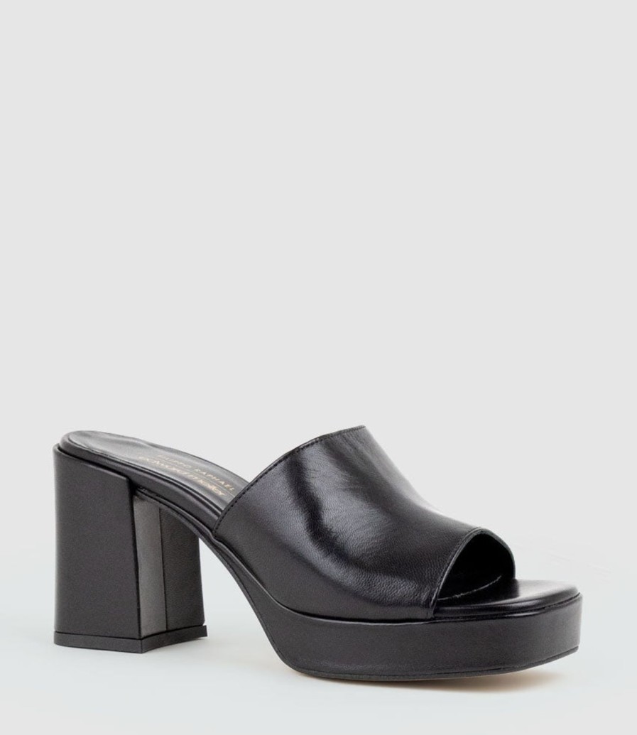 Edward Meller Tilla90 Platform Slide In Black Hot