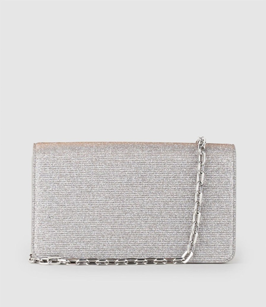 Edward Meller Nyx Evening Bag In Silver Ritz Wholesale