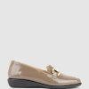 Edward Meller Gwen Comfort Loafer With Trim In Taupe Patent Hot