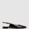 Edward Meller Elise Flat Closed Toe Sling In Black Patent Online