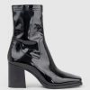 Edward Meller Undra80 Square Toe Ankle Boot In Black Patent Online