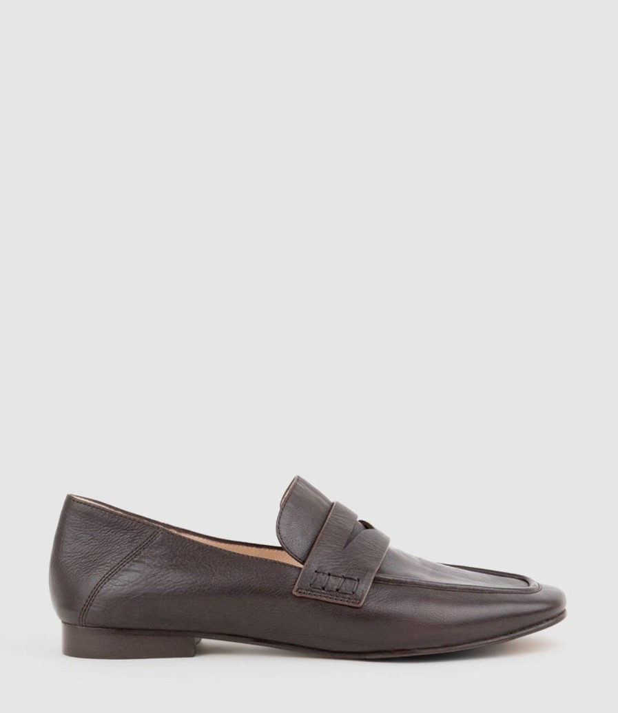 Edward Meller Finlay Moccasin With Collapsible Back In Brown Calf Wholesale