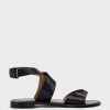 Edward Meller Solinda Ankle Wrap Sandal In Black New