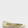 Edward Meller Emina Woven Detail Ballet In Sage Clearance