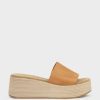 Edward Meller Levon Slide On Wedge In Tan New