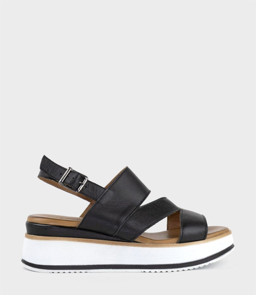 Edward Meller Laith Asymmetrical Sandal On Unit In Black Clearance