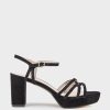 Edward Meller Riva80 Multistrap Platform Sandal In Black Suede Best