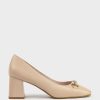 Edward Meller Blythe65 Square Toe Pump With Hardware In Nude Hot