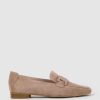 Edward Meller Graded Moccasin With Tonal Hardware In Nude Suede Wholesale