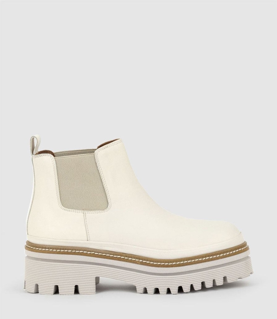 Edward Meller Yael Lug Sole Boot In Offwhite Hot