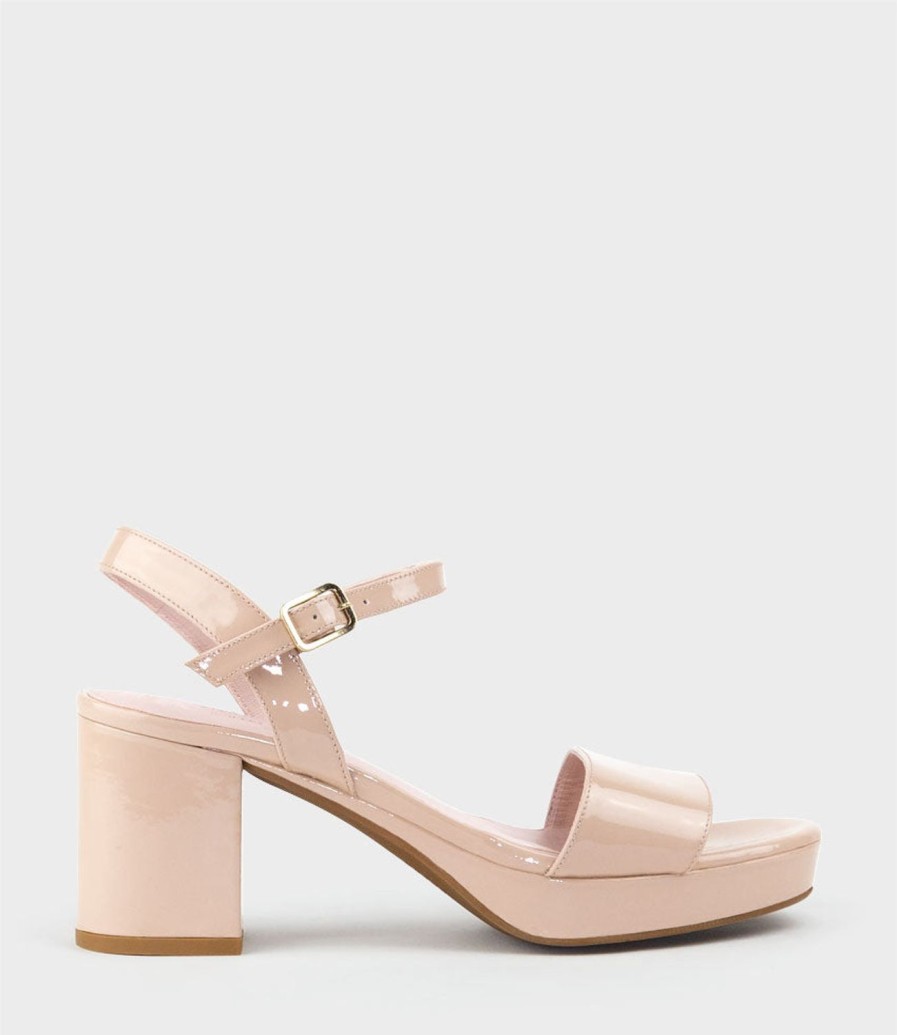 Edward Meller Sylas75 Platform Sandal In Nude Patent Online