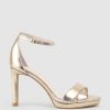 Edward Meller Santo90 Asymmetrical Platform Sandal In Rosegold Online