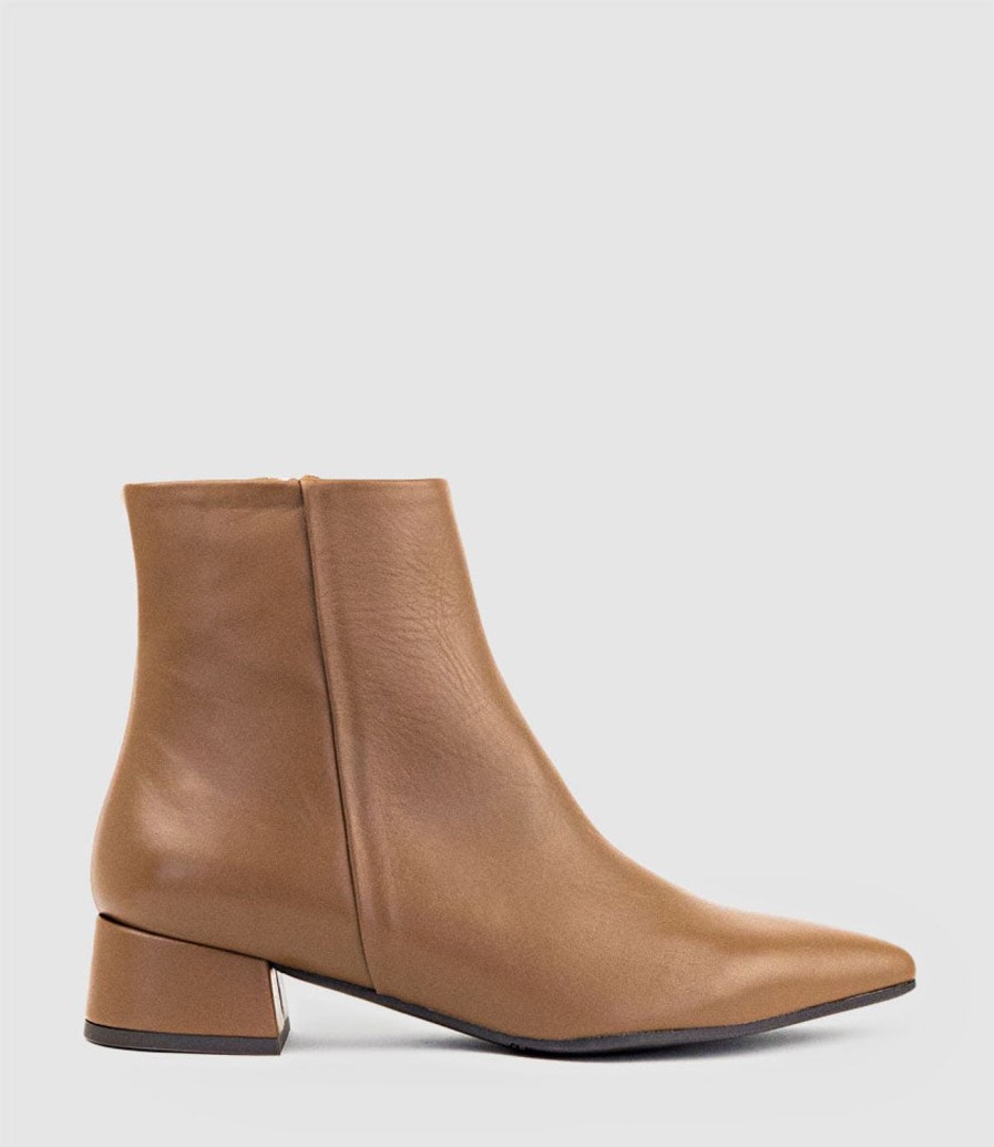 Edward Meller Zana35 Pointed Ankle Boot In Tan Hot