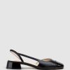 Edward Meller Dallis30 Cap Toe Slingback In Black Clearance