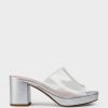 Edward Meller Krystal75 Vinalyte Platform Slide In Silver Wholesale